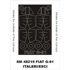 1/48 Fiat G.91 Paint Mask for Italeri/ESCI kit (outside-inside)