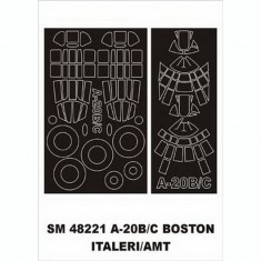 1/48 A-20B Boston Paint Mask for Italeri kit (outside-inside)