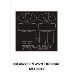 1/48 F7F-2 Tigercat Paint Mask for AMT kit (outside-inside)