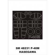 1/48 P-40M Paint Mask for Hasegawa kit (outside-inside)