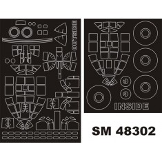 1/48 Avro Lancaster B Mk.I/III Paint Mask for Tamiya kit (outside-inside)