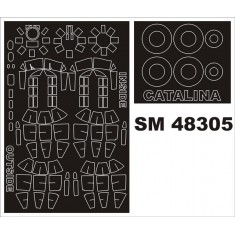 1/48 PBY/OA-10A Catalina Paint Mask for Revell kit (outside-inside)