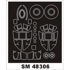 1/48 Mosquito B Mk.IV Paint Mask for Revell kit (outside-inside)