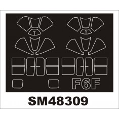 1/48 F6F Hellcat Paint Mask for Eduard kit (outside-inside)