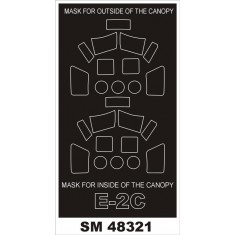1/48 E2C Hawkeye Paint Mask for Kinetic kit (outside-inside)