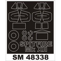 1/48 Spitfire Mk.XII Paint Mask for Airfix kit (outside-inside)