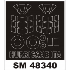 1/48 Hawker Hurricane Mk.I Paint Mask for Italeri kit (outside-inside)