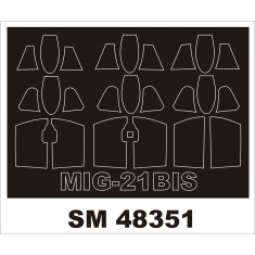 1/48 Mikoyan-Gurevich MiG-21 Bis Paint Mask for Eduard kit (outside,inside)