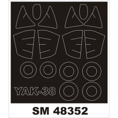 1/48 Yakovlev Yak-38 Paint Mask for HobbyBoss kit (outside,inside)