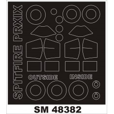 1/48 Spitfire PR.XIX Paint Mask for Airfix kit (outside-inside)