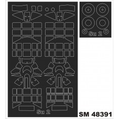 1/48 Su-2 Paint Mask for Zvezda kit (outside-inside)