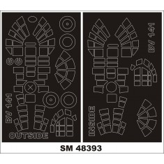 1/48 Blohm-und-Voss BV-141 Paint Mask for HobbyBoss kit (outside, inside)