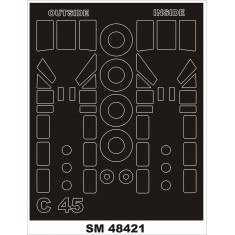 1/48 C-45/UC-45 Paint Mask for ICM kit (outside-inside)