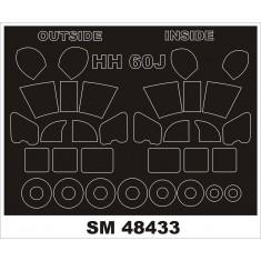 1/48 Sikorsky HH-60J Jayhawk Paint Mask for Italeri kit (outside-inside)