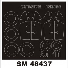 1/48 Sukhoi Su-11 Paint Mask for Trumpeter kit (outside-inside)