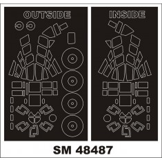 1/48 Blenheim I Paint Masks for Airfix Kit (Outside & Inside)