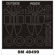 1/48 Nakajima Shisei Kikka Paint Masks for FineMolds kits (outside, inside)