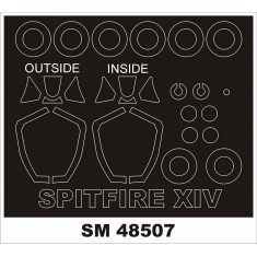 1/48 Supermarine Spitfire XIV Paint Masks for Airfix kits (outside, inside)