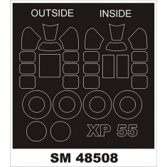 1/48 Curtiss-Wright XP-55 Ascender Paint Masks for Modelsvit kits (outside, inside)