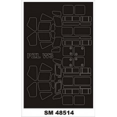 1/48 PZL W-3 Sokol Paint Mask for Answer kits (outside, inside)