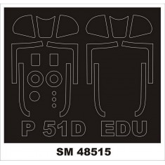 1/48 P-51D Mustang Paint Mask for Eduard kits (outside, inside)