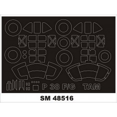 1/48 P-38F-G Paint Mask for Tamiya kits (outside, inside)