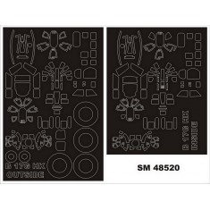 1/48 B-17G Paint Mask for HK Models kits (outside, inside)