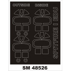 1/48 Supermarine Spitfire I Paint Masking for Eduard kits (outside, inside)