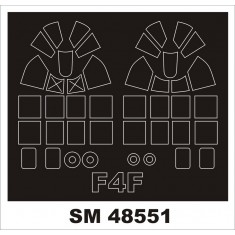 1/48 Grumman F4F Wildcat Masking for Eduard kits (outside, inside)