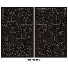 1/48 Bristol Beaufort Torpedo Bomber Masking for ICM kits (outside, inside)