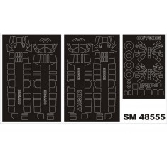 1/48 Avro Anson Canopy (outside, inside) & Wheels Paint Mask for Airfix kits