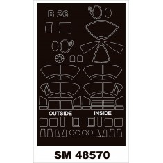 1/48 Martin B-26B Marauder Canopy Masks for ICM kits