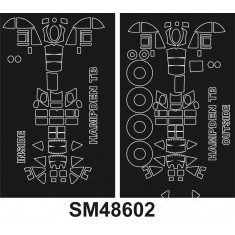 1/48 WWII British Hampden Torpedo Bomber Canopy Paint Masks for ICM kit