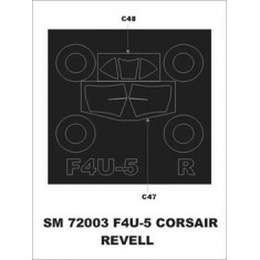 1/72 Vought F4U-5 Corsair Paint Mask for Revell kit (outside)
