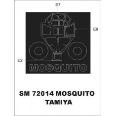 1/72 de Havilland Mosquito Paint Mask for Tamiya kit (outside)