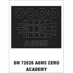 1/72 Mitsubishi A6M5 Zero Paint Mask for Academy kit (outside)