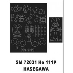 1/72 Heinkel He-111 P Paint Mask for Hasegawa kit (outside)