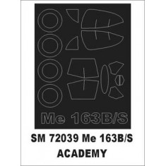 1/72 Messerschmitt Me-163 Komet Paint Mask for Academy kit (outside)
