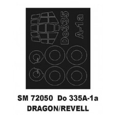 1/72 Dornier Do-335 Paint Mask for Dragon/Revell kit (outside)