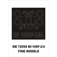 1/72 Messerschmitt Bf-109F-2/4 Paint Mask for Fine Molds kit (outside)
