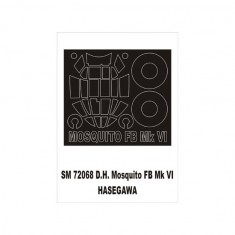 1/72 de Havilland Mosquito Paint Mask for Hasegawa kit (outside)