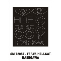 1/72 Grumman F6F-3/5 Hellcat Paint Mask for Hasegawa kit (outside)