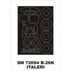 1/72 Douglas B-26K Invader Paint Mask for Italeri kit (outside)