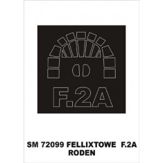 1/72 Felixstowe F.2 Paint Mask for Roden kit (outside)