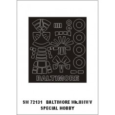 1/72 Martin Baltimore Mk.III/IV,V Paint Mask for Special Hobby kit (outside)