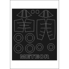 1/72 Gloster Meteor FR.Mk9 Paint Mask for MPM kit (outside)