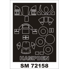 1/72 Handley Page Hampden Paint Mask for Valom kit (outside)