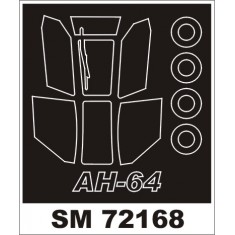 1/72 AH-64 Apache Paint Mask for HobbyBoss kit (outside)