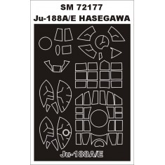 1/72 Junkers Ju-188A/E Paint Mask for Hasegawa kit (outside)