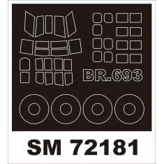1/72 Breguet Br 693 Paint Mask for Azur kit (outside)